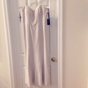 Vera Wang Strapless Tea Length Gown